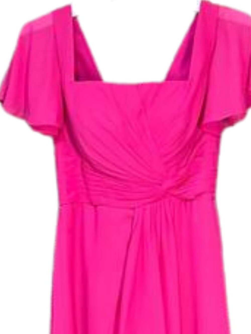 Hot Pink Chiffon Maxi Dress Size 8 NWT Bridesmaid Wedding Guest Side Slit - Picture 7 of 8